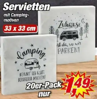 Posten Börse Servietten Angebot