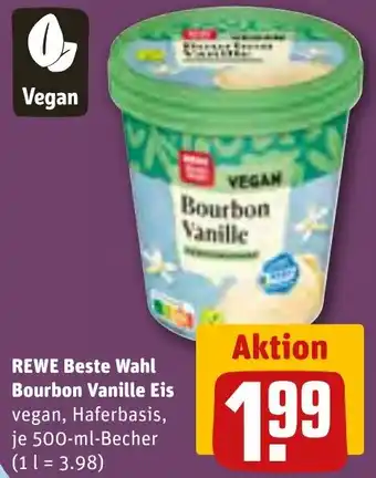 REWE REWE Beste Wahl Bourbon Vanille Eis 500 ml Becher Angebot