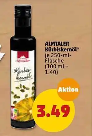 PENNY Almtaler Kürbiskernöl 250ml Angebot