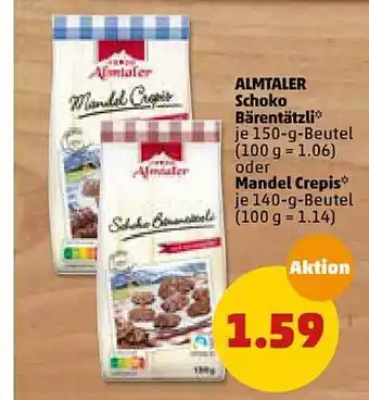 PENNY Almtaler Schoko Bärentätzli Oder Mandel Crepis Angebot