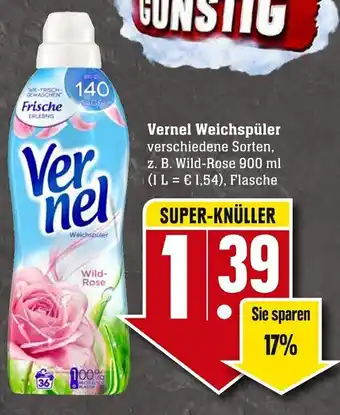 Edeka Neukauf Vernel Weichspüler 900ml Angebot