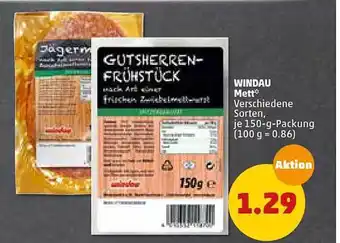 PENNY Windau Mett 150g Angebot