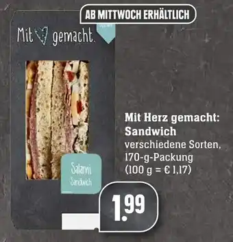 Edeka Neukauf Sandwich 170g Angebot