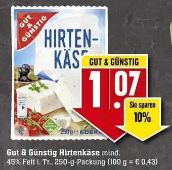 Edeka Neukauf Gut & Günstig Hirtenkäse 250g Angebot