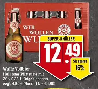 Edeka Neukauf Wulle Vollbier Hell oder Pils 20x0,33L Angebot