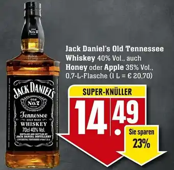 Edeka Neukauf Jack Daniel's Old Tennessee Whiskey auch Honey oder Apple 0,7L Angebot