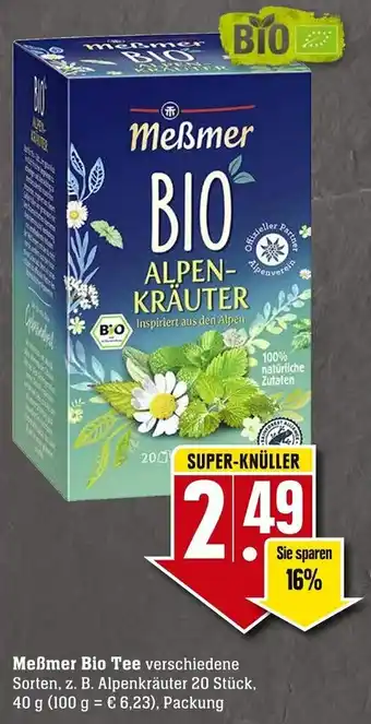 Edeka Neukauf Meßmer Bio Tee 40g Angebot