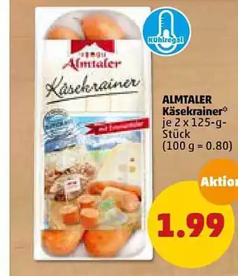 PENNY Almtaler Käsekrainer 2x125g Angebot