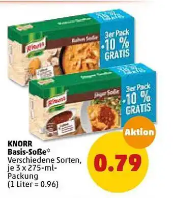 PENNY Knorr Basis Soße 3x275ml Angebot