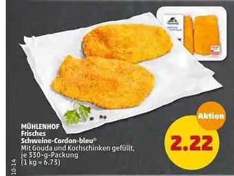 PENNY Mühlenhof Frisches Schweine-cordon-bleu 330g Angebot