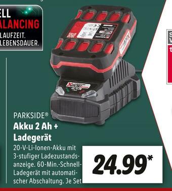 Lidl Parkside akku 2 ah + ladegerät Angebot