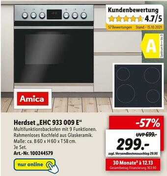 Lidl Amica herdset „ehc 933 009 e“ Angebot