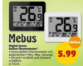 PENNY Mebus Digital Innen Außen-thermometer Angebot