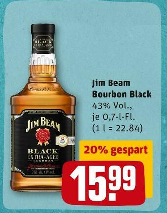 REWE Jim beam bourbon black whiskey Angebot