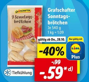 Lidl Grafschafter sonntagsbrötchen Angebot