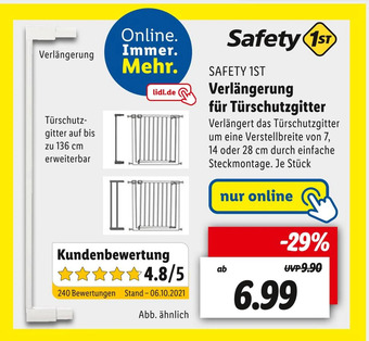 Lidl Safety 1st verlängerung für türschutzgitter Angebot