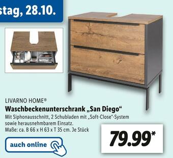 Lidl Livarno home waschbeckenunterschrank „san diego“ Angebot