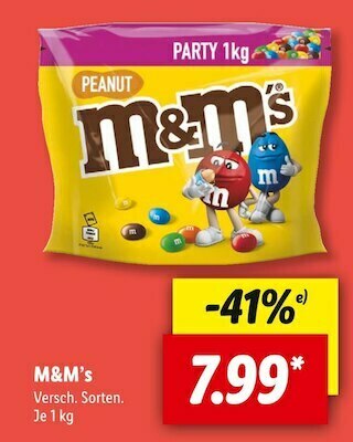 Lidl M&m’s schokolinsen Angebot