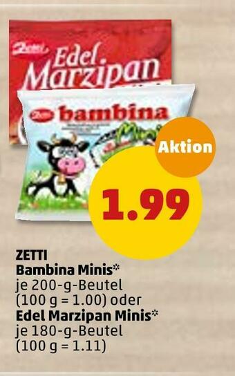 PENNY Zetti bambina minis oder edel marzipan minis Angebot