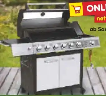 Netto Marken-Discount Edelstahl-Gasgrill Long Beach Angebot