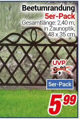 CENTERSHOP Beetumrandung 5er-Pack Angebot