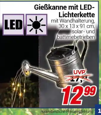 CENTERSHOP Gieẞkanne mit LED- Lichterkette Angebot