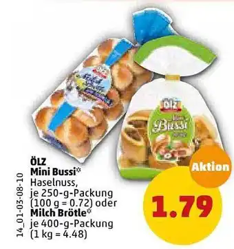 PENNY ölz Mini Bussi 250g oder Milch Brötle 400g Angebot