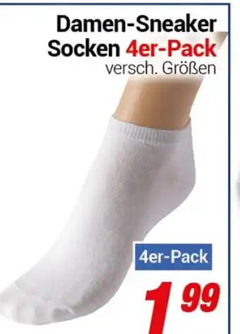 CENTERSHOP Damen-Sneaker Socken 4er-Pack Angebot