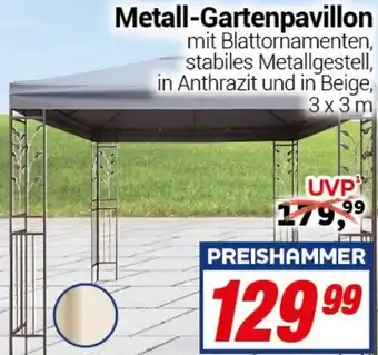 CENTERSHOP Metall-Gartenpavillon Angebot