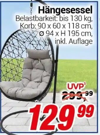 CENTERSHOP Hängesessel 130 kg, Angebot