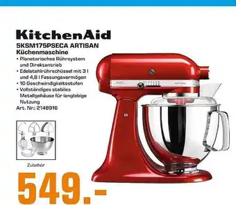 Saturn KitchenAid 5KSM175PSECA Artisan Küchenmaschine Angebot