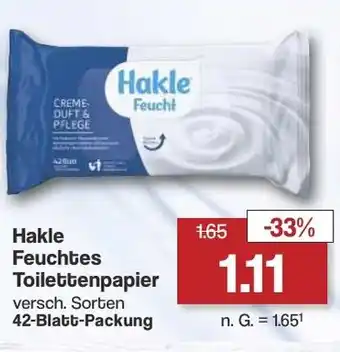 Famila Nord West Hakle Feuchtes Toilettenpapier Angebot