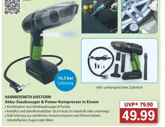 Famila Nord West HAMMERSMITH AIRSTORM Akku-Staubsauger & Power-Kompressor in Einem Angebot