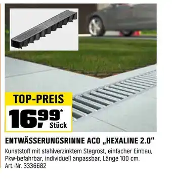 OBI ENTWÄSSERUNGSRINNE ACO,,HEXALINE 2.0" Angebot