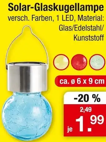 Zimmermann Solar-Glaskugellampe Angebot