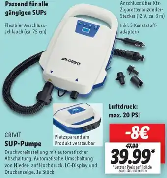 Lidl CRIVIT SUP-Pumpe Angebot