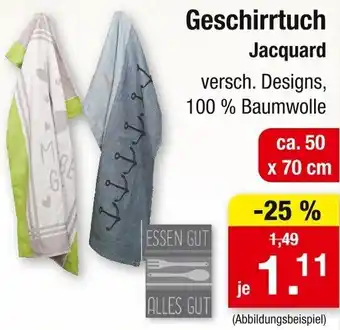 Zimmermann Geschirrtuch Jacquard Angebot