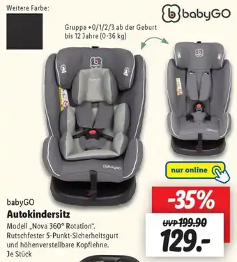 Lidl babyGO Autokindersitz Angebot