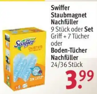 Rossmann Swiffer Staubmagnet Nachfuller 9st o. Set Boden-Tucher Nachfuller 24/36st Angebot