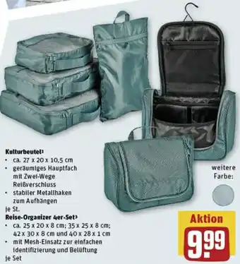 REWE Kulturbeutel oder Reise-Organizer 4er Set Angebot