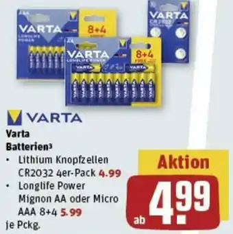 REWE Varta Batterien³ Angebot