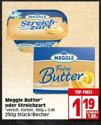 Elli Markt Meggle Butter o. Streichzart 250g Angebot