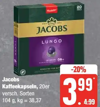 Edeka Jacobs Kaffeekapseln, 20er Angebot