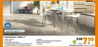 Globus Baumarkt Laminatboden „edition 7” Angebot