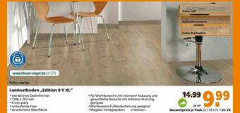 Globus Baumarkt Laminatboden „edition 8v Xl” Angebot