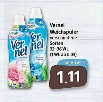 Markant Markt Vernel Weichspüler Angebot