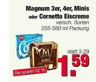 Edeka Scherer Magnum 3er 4er Minis Oder Cornetto Eiscreme Angebot