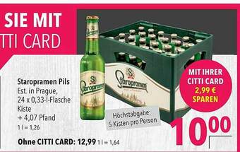 CITTI Markt Staropramen Pils Angebot