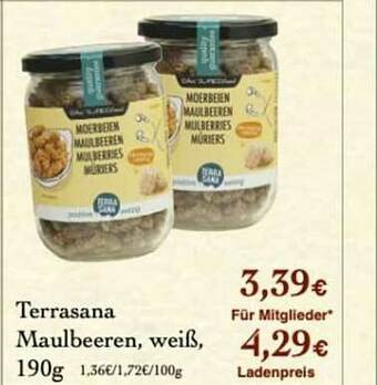 LPG Biomarkt Terrasana Maulbeeren Weiß Angebot