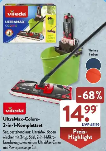 Aldi Süd Vileda UltraMax-Colors 2-in-1 Komplettset Angebot